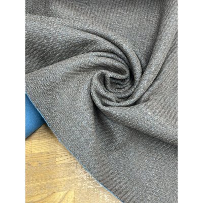 画像8: 生地：リバーシブルウール（濃グレー系×ブルー）