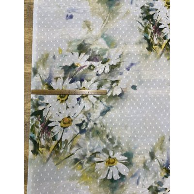 画像2: 生地：ポリエステル100％ スノーカットボイル 花柄（白地）