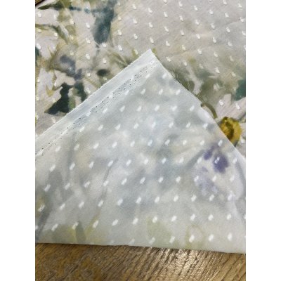 画像4: 生地：ポリエステル100％ スノーカットボイル 花柄（白地）