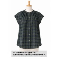 生地：綿100％ チェック柄（緑／紺）