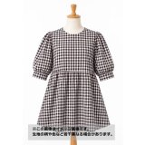 生地：綿100％ チェック柄（白地×紺×赤ライン）