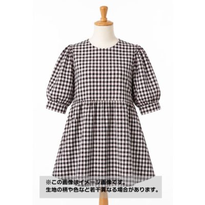 画像1: 生地：綿100％ チェック柄（白地×紺×赤ライン）