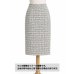 画像1: 生地： ウール混 ファンシーツイード（グレー×白） (1)