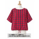 生地：綿100％ ブロードチェック柄（赤地／黄色／紺）