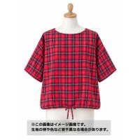 生地：綿100％ ブロードチェック柄（赤地／黄色／紺）