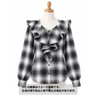 生地：綿100％ オンブレチェックヘリンボン柄（白／黒）
