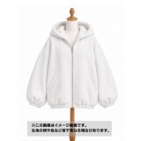 生地：綿100％ 裏ボア起毛ニット（ホワイト）