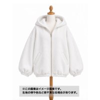 生地：綿100％ 裏ボア起毛ニット（ホワイト）