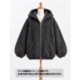 生地：アルパカウールシャギー（ブラック）