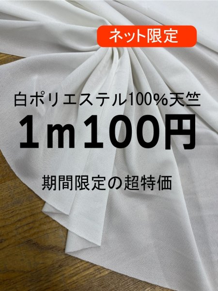 画像1: 生地：ポリエステル100％ニット（白） (1)