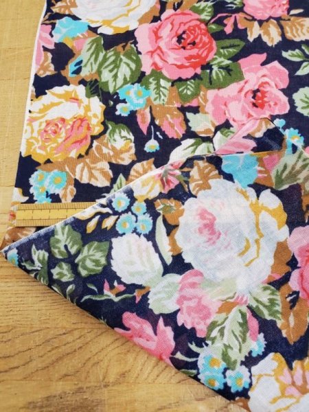 画像2: 生地:薔薇柄プリント (2)