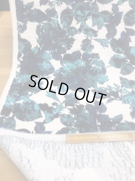 画像3: 生地：花柄膨れ織り（白地×ブルー） (3)