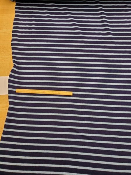 画像2: 生地:インディゴボーダー天竺 (2)