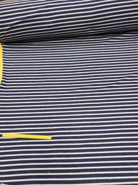 画像5: 生地:インディゴボーダー天竺 (5)