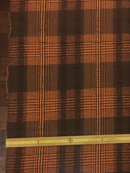 画像3: 生地:インド綿チェック(オレンジ) (3)