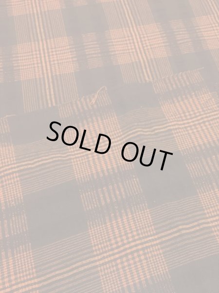 画像4: 生地：インド綿チェック（オレンジ） (4)