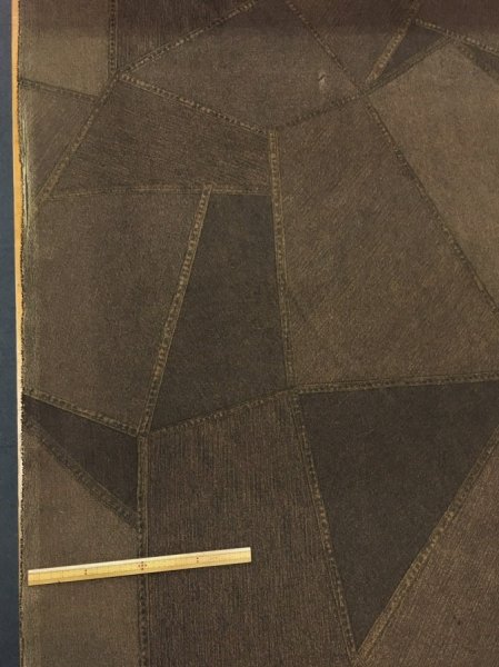 画像2: 生地:ポリストレッチデニム柄(茶系) (2)