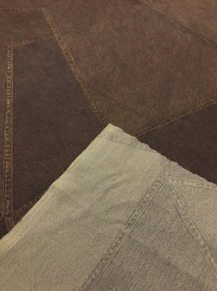 画像3: 生地:ポリストレッチデニム柄(茶系) (3)