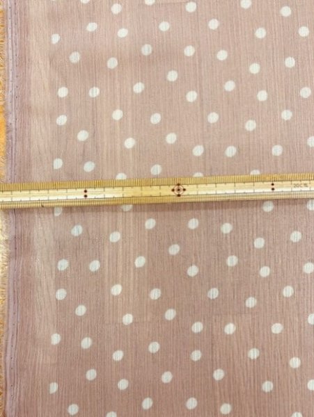 画像3: 生地：水玉柄楊柳プリント（くすみピンク／オフ） (3)