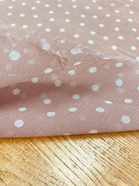 画像5: 生地：水玉柄楊柳プリント（くすみピンク／オフ） (5)