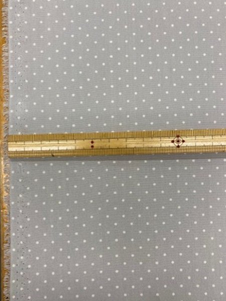 画像2: 生地:ドット柄ポリエステル(グレー/白) (2)