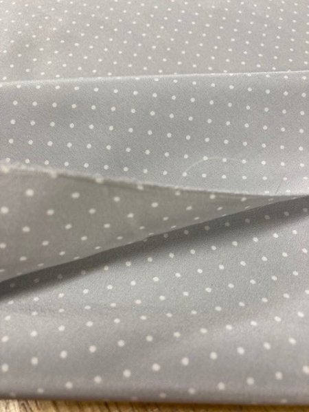 画像4: 生地:ドット柄ポリエステル(グレー/白) (4)