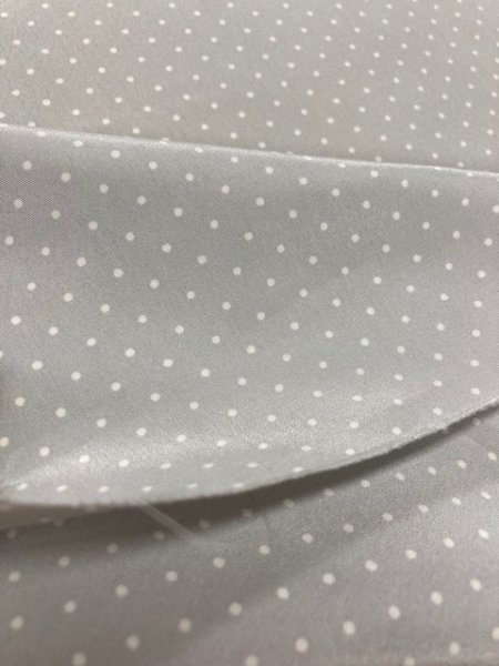 画像5: 生地:ドット柄ポリエステル(グレー/白) (5)