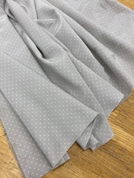 画像7: 生地:ドット柄ポリエステル(グレー/白) (7)