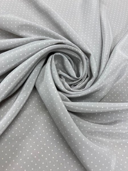 画像6: 生地:ドット柄ポリエステル(グレー/白) (6)