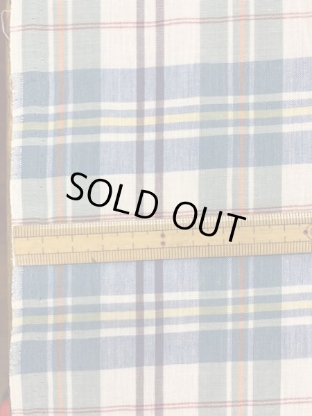 画像2: 生地：チェック柄コットン（青） (2)