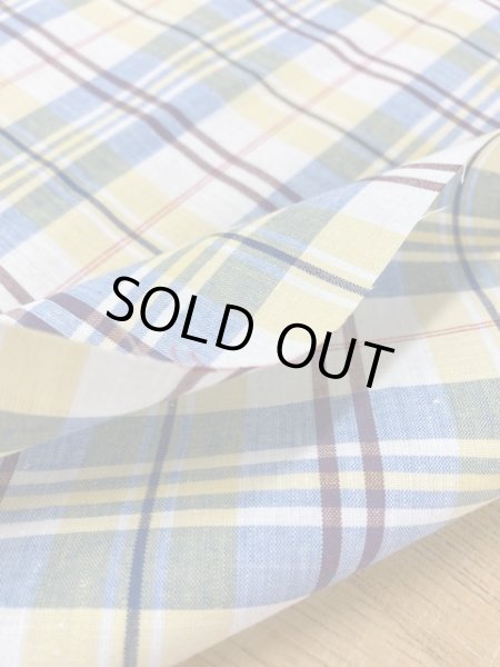 画像4: 生地:チェック柄コットン(黄) (4)