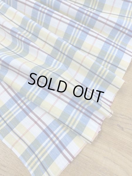 画像5: 生地:チェック柄コットン(黄) (5)