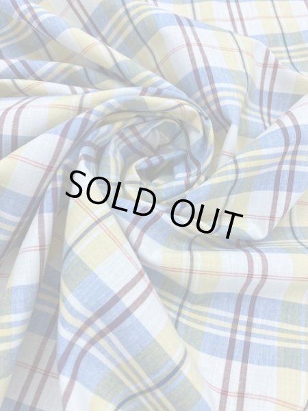 画像6: 生地:チェック柄コットン(黄) (6)