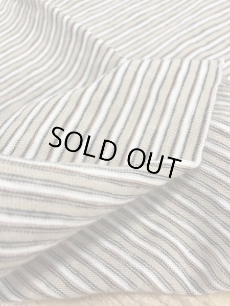 画像4: 生地：綿細ボーダー天竺（ベージュ系） (4)