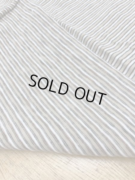 画像5: 生地：綿細ボーダー天竺（ベージュ系） (5)