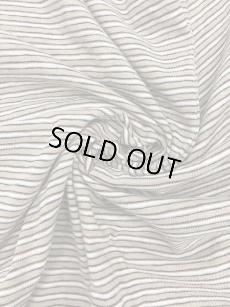 画像6: 生地：綿細ボーダー天竺（ベージュ系） (6)