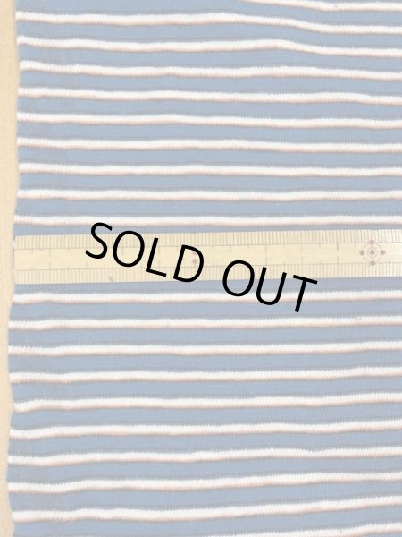 画像2: 生地:綿細ボーダー天竺(ブルー系) (2)