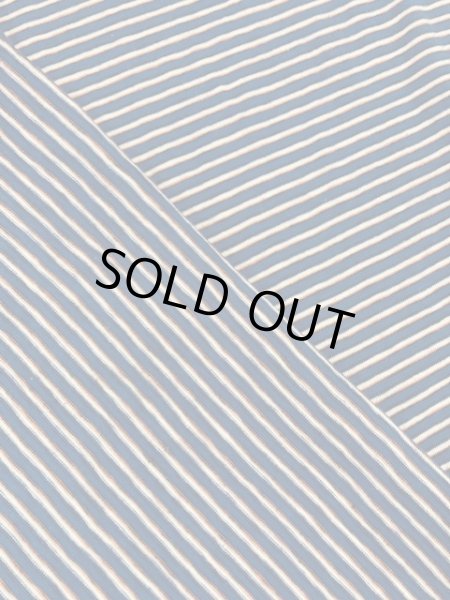 画像3: 生地:綿細ボーダー天竺(ブルー系) (3)