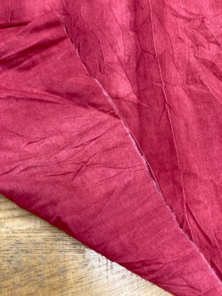画像3: 生地:ムラ染シワ加工ウール(赤) (3)