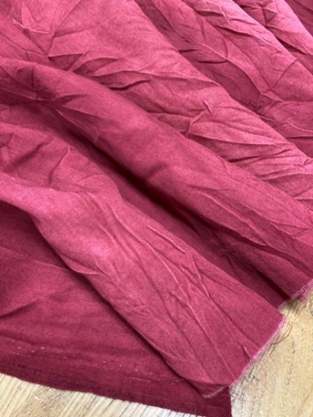 画像5: 生地:ムラ染シワ加工ウール(赤) (5)