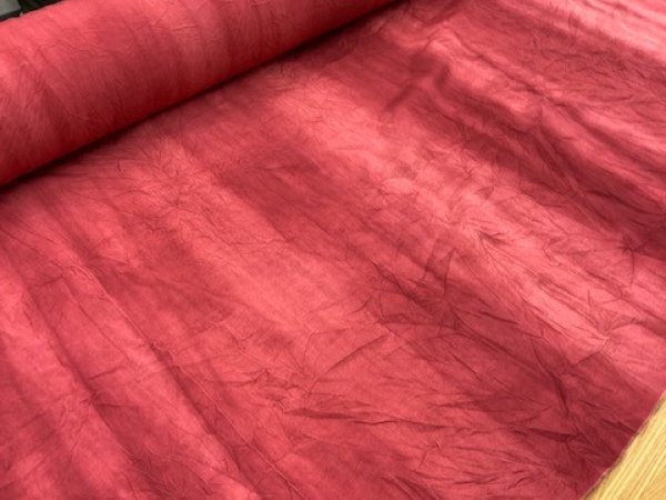 画像6: 生地:ムラ染シワ加工ウール(赤) (6)