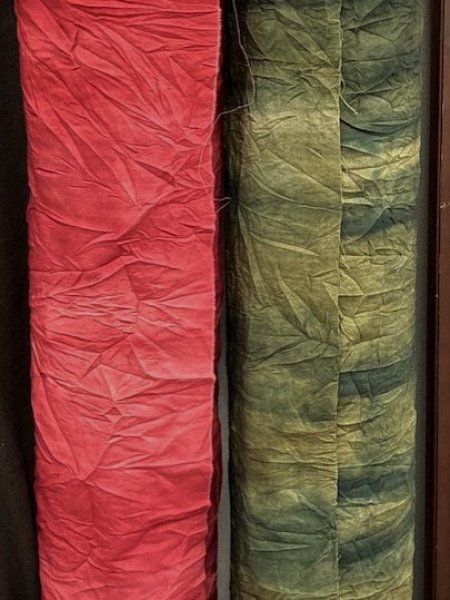 画像7: 生地:ムラ染シワ加工ウール(赤) (7)