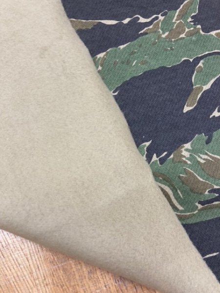 画像4: 生地:迷彩柄裏起毛裏毛(緑) (4)