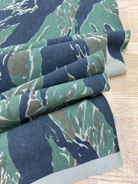 画像5: 生地:迷彩柄裏起毛裏毛(緑) (5)