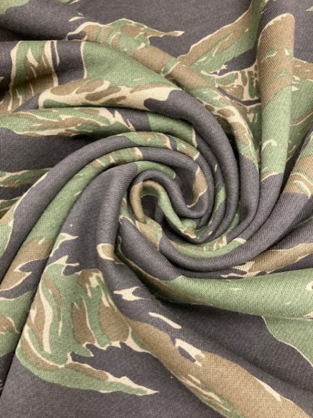 画像6: 生地:迷彩柄裏起毛裏毛(緑) (6)
