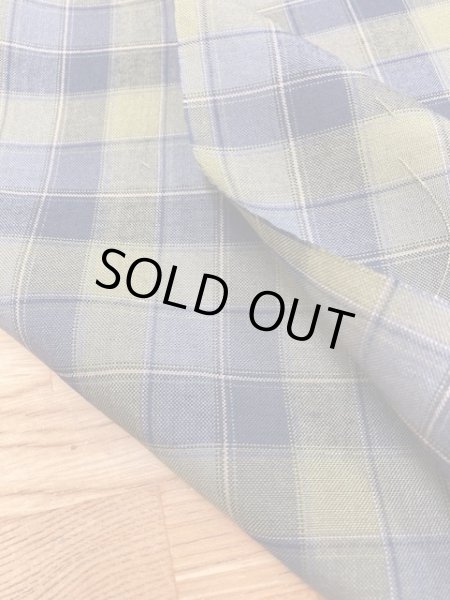 画像4: 生地:チェック柄コットン(黄緑系) (4)