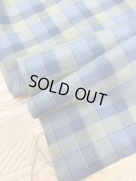 画像5: 生地:チェック柄コットン(黄緑系) (5)