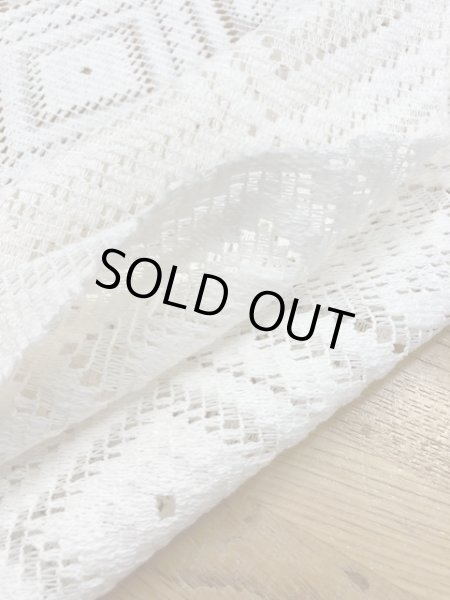 画像4: 生地:アンティーク調コットンレース(白) (4)