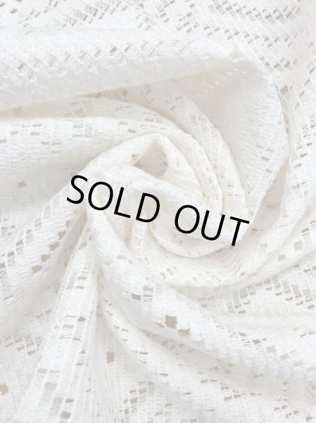 画像6: 生地:アンティーク調コットンレース(白) (6)