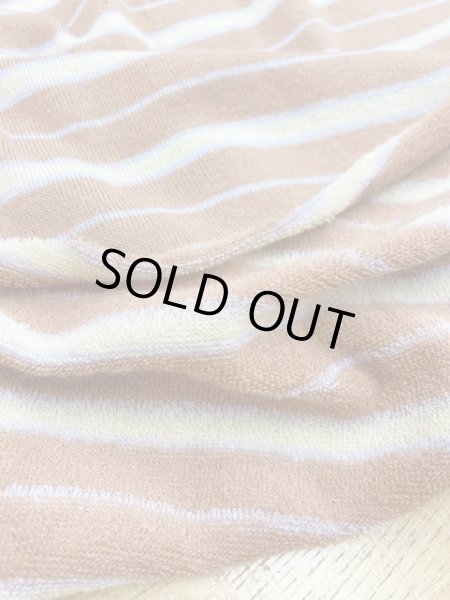 画像4: 生地:ボーダー柄裏パイルニット(ベージュ系) (4)